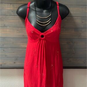 Island Planet Red Beach Coverup